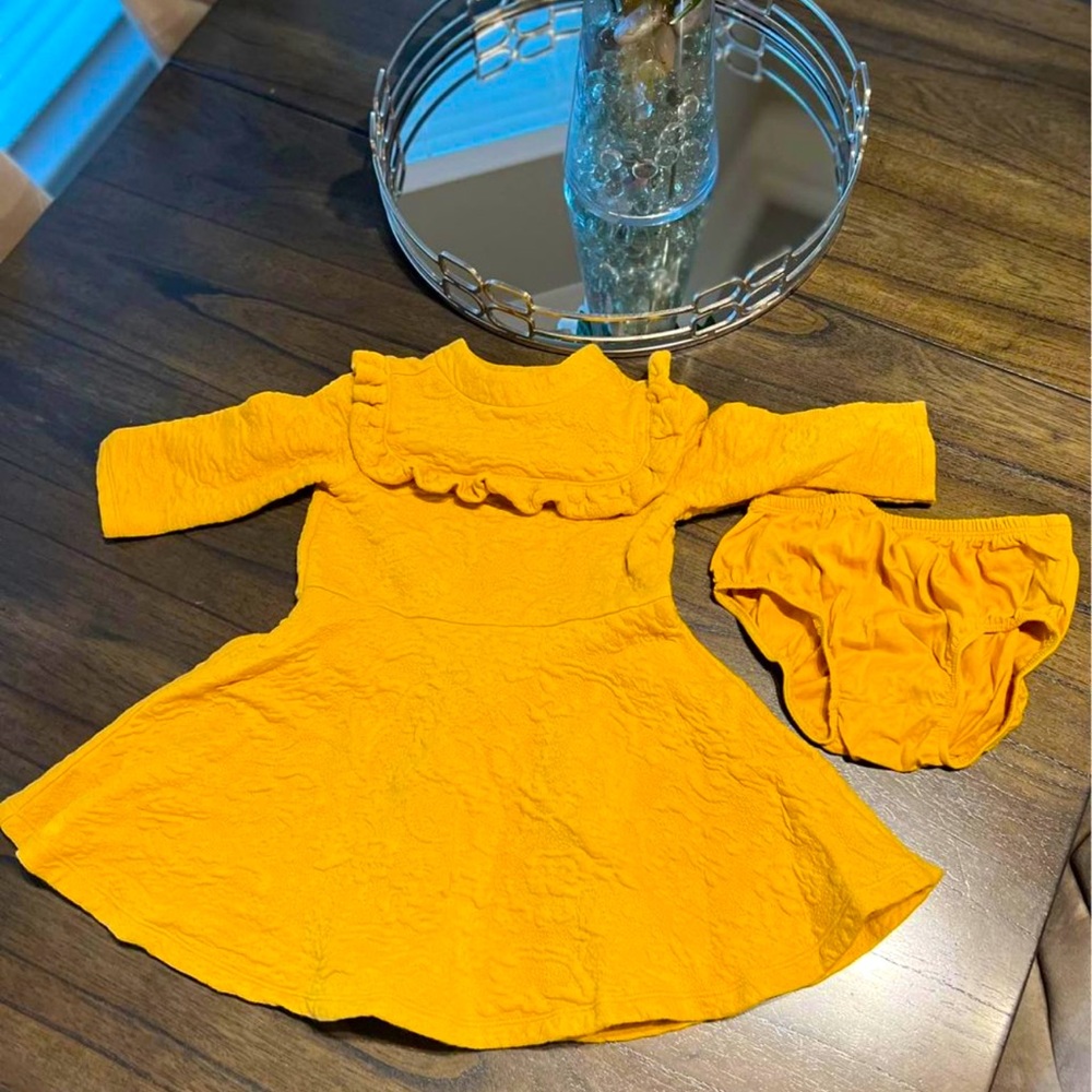 Janie & Janie mustard dress